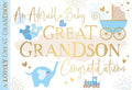 Adorable baby Great-Grandson card