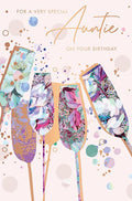 Auntie, bubbles- Birthday card