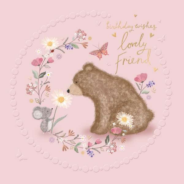 Bear & mouse friend birthday card