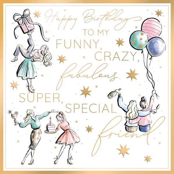 Funny, crazy ..friend birthday card