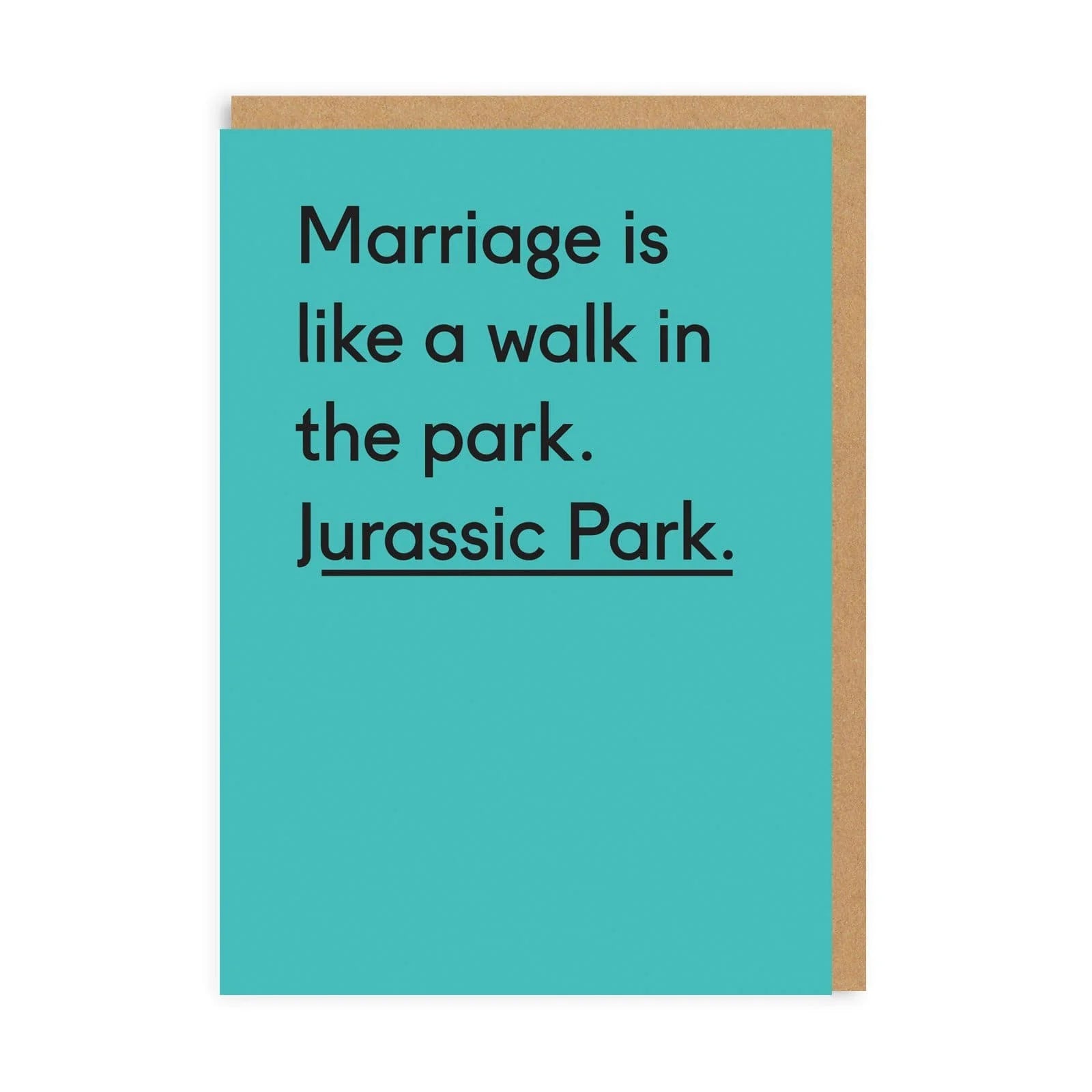 Marriage and Jurassic park- blank card