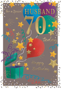 To my Husband on your 70th Birthday - Birthday Card