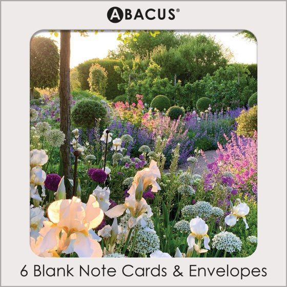 The garden in flower - Pack of 6 blank notelets