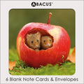 Mice in apple - Pack of 6 blank notelets