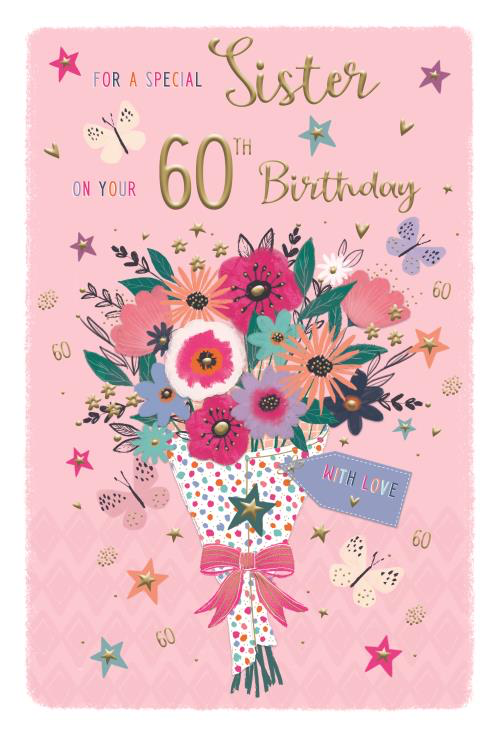 Special Sister on Your 60th Birthday - Birthday Card