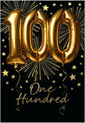 Age 100 Balloons - birthday card