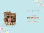 Barley the Brown Bear Daughter and Son-in-Law on your Anniversary - Anniversary Card