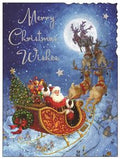 Merry Christmas Wishes (santa in the sky) - Christmas Card