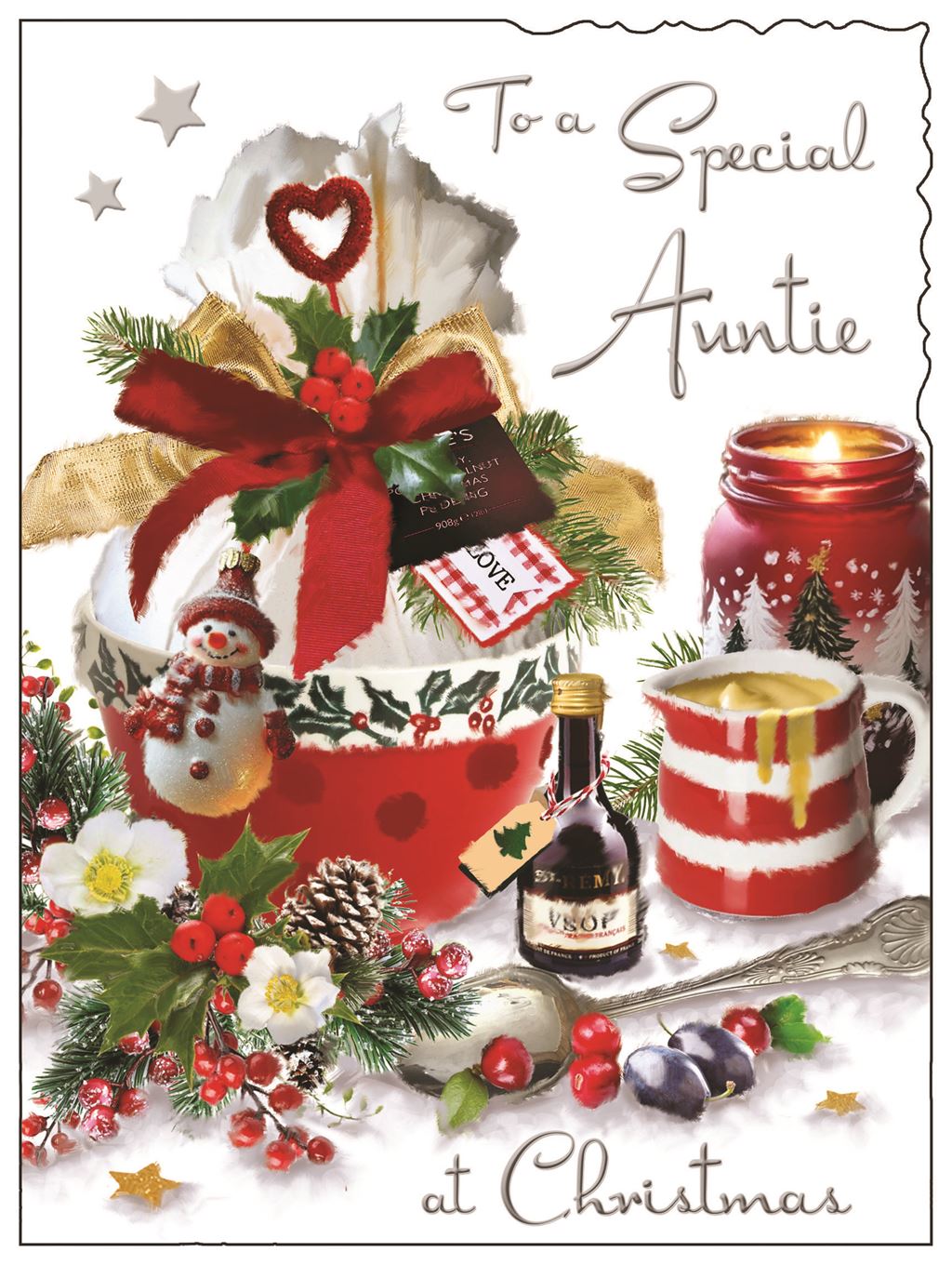 Auntie (christmas pud) - Christmas Card
