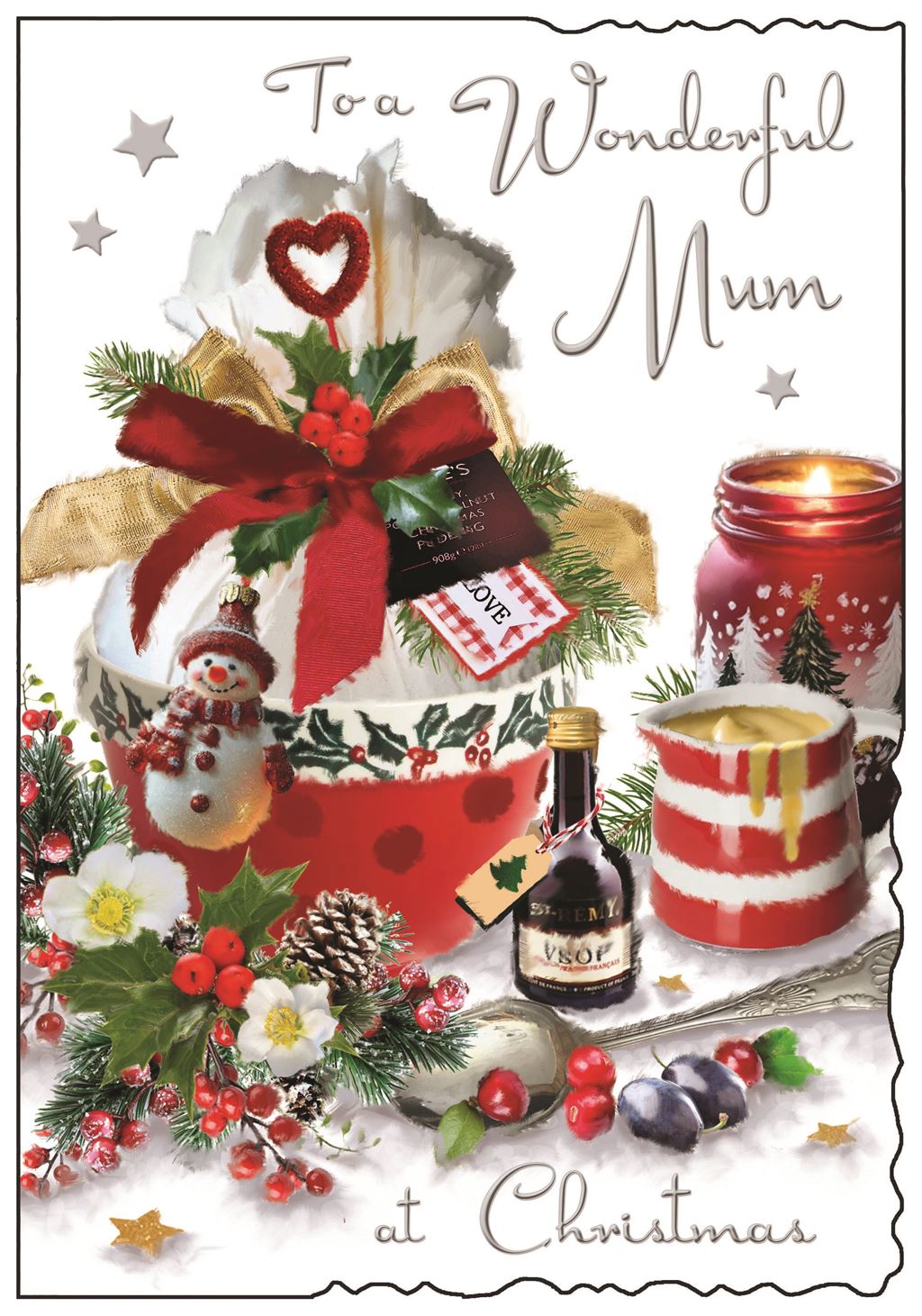 Mum (christmas pud) - Christmas Card