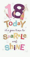 18th, Sparkle & shine - birthday card