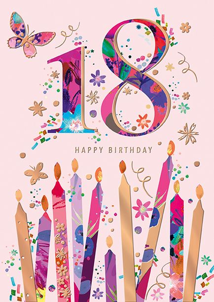 18 Happy Birthday candles