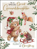Great Granddaughter (candy cane) - Christmas Card