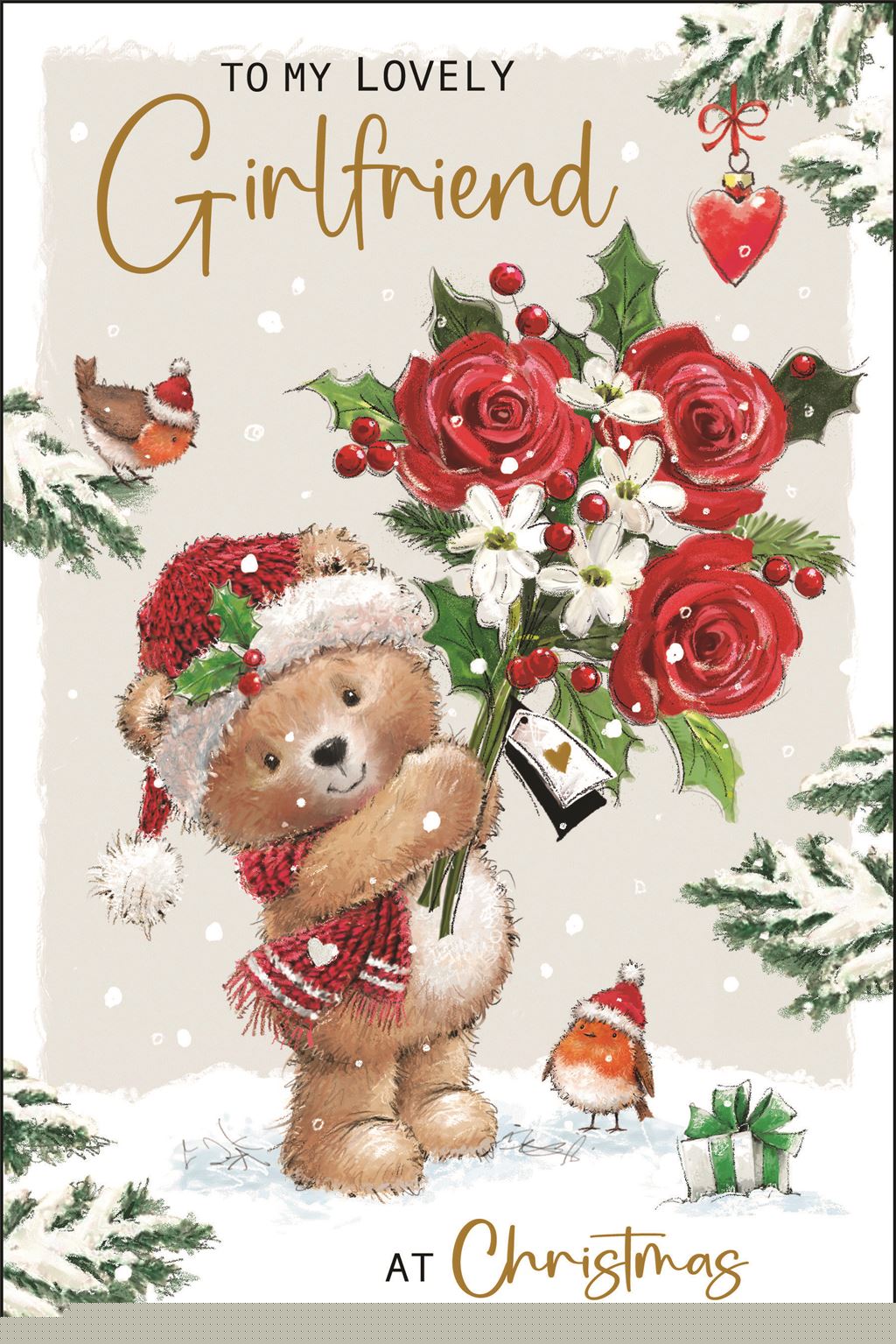 Girlfriend (flowers) - Christmas Card