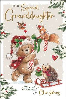Granddaughter (candy cane) - Christmas Card