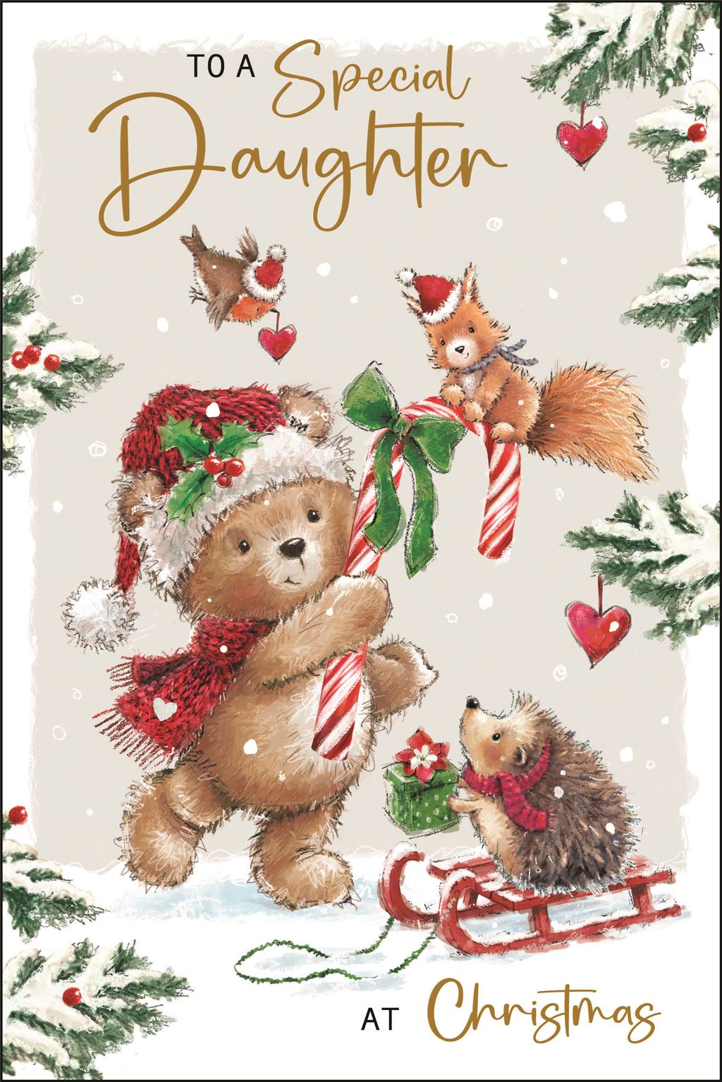 Daughter (candy cane) - Christmas Card