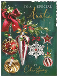 Auntie (baubles) - Christmas Card