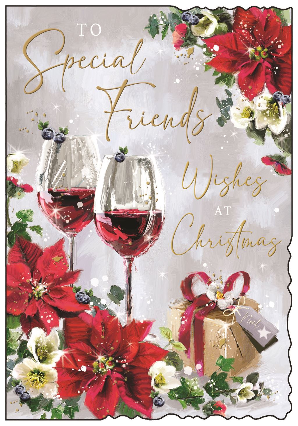 Special Friends (red wine) - Christmas Card