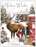 Festive Wishes (stag) - Christmas Card