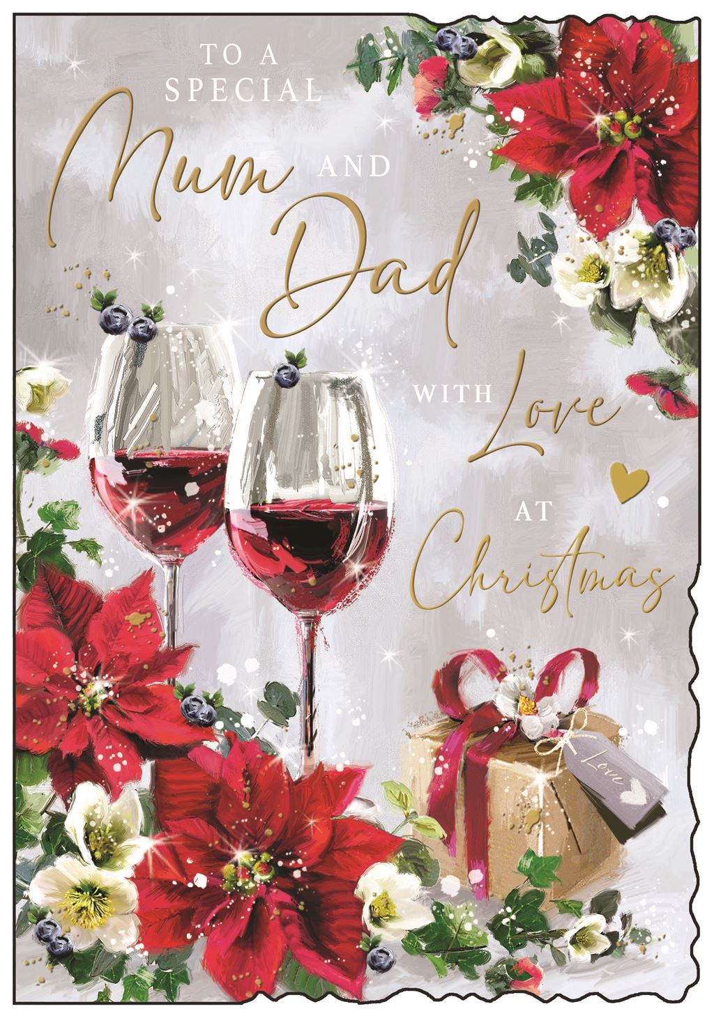 Mum & Dad (red wine) - Christmas Card