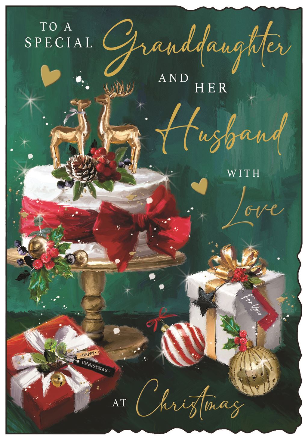 Granddaughter & Husband (cake) - Christmas Card