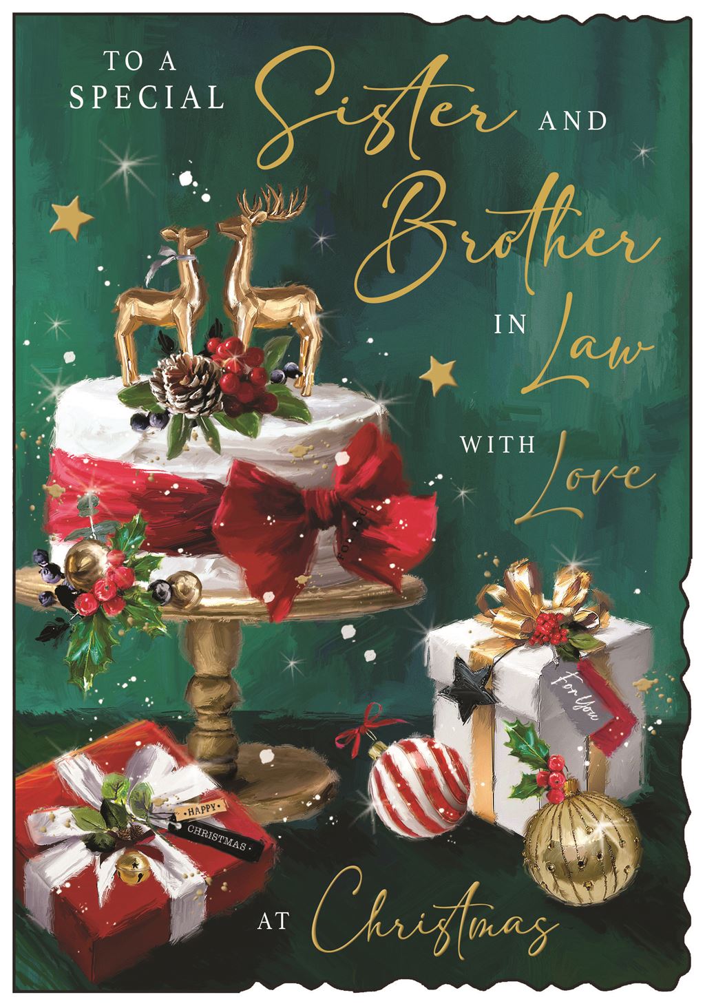 Sister & Brother in Law (cake) - Christmas Card