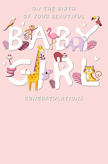 new baby girl card