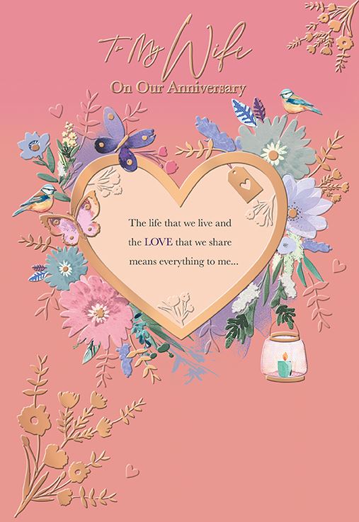 To my  Wife - Anniversary card