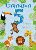 Grandson 5th Birthday card