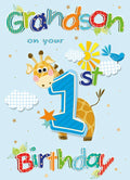Grandson 1st Birthday card