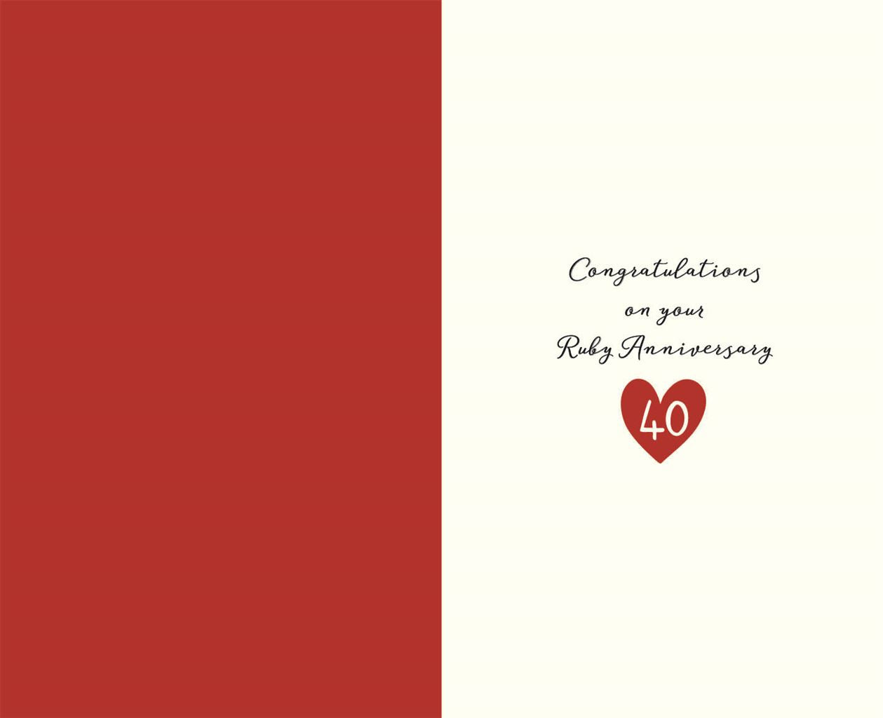 40th Anniversary card