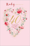 Ruby Wedding Anniversary - Anniversary Card