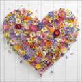 floral heart - Blank Card