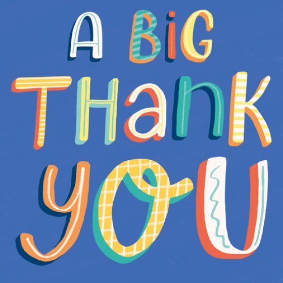 A Big Thank You - Pack 6 mini Notelets