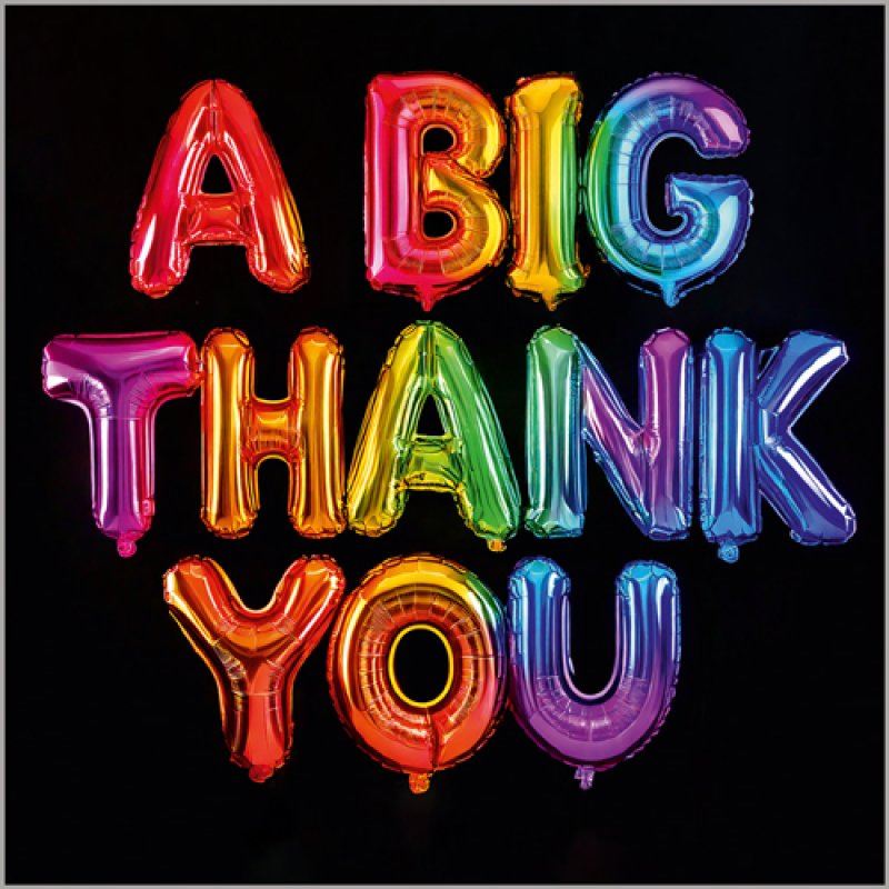 A Big Thank You - Pack 6 mini Notelets
