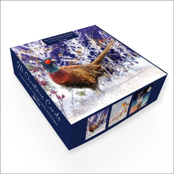 Winter Wildlife Christmas -bumper box 24 Cards