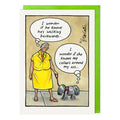 Walking Backwards - Funny Card