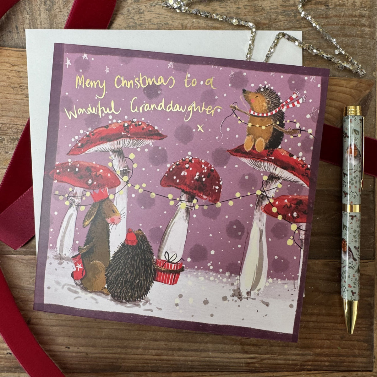 Alex Clark Wonderful Granddaughter - Christmas Card