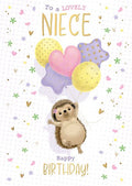 Hartley the Hedgehog Niece - Birthday Card