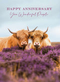 Highland Cows - Anniversary Card