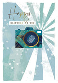 Camera in blue - Birthday Card