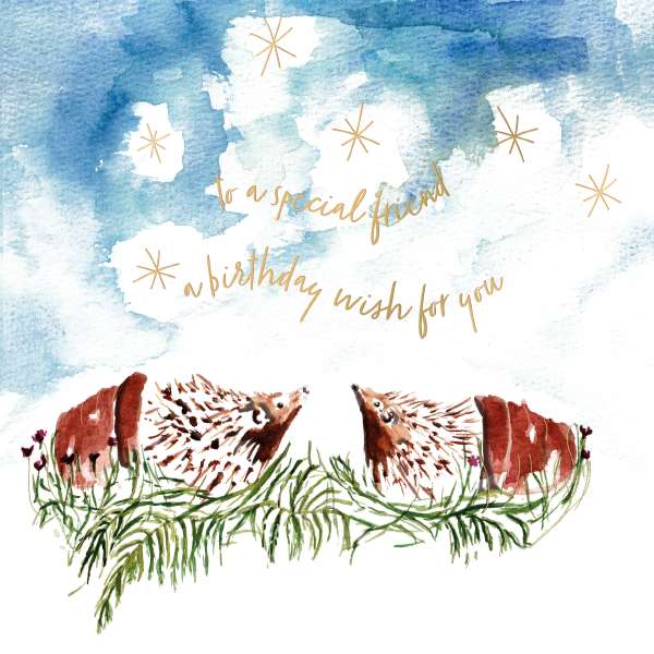 Sarah Epsom Friend, Hedgehogs - Birthday Card