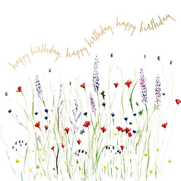 Sarah Epsom Summer Meadow - Birthday Card