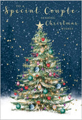 Special couple, decorated tree- Christmas card