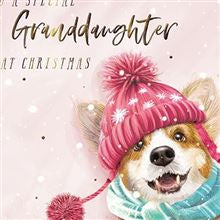 Happy Corgi, Granddaughter- Christmas card