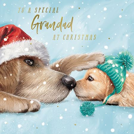 Christmas Dogs, Grandad - Christmas card