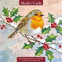The Robin  - Medici Christmas pk of 10 cards