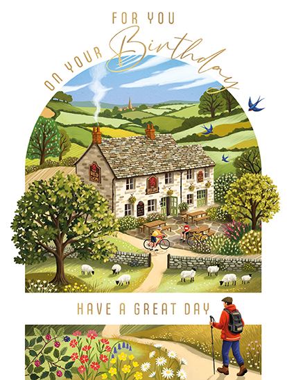 For you, hiking - Birthday card