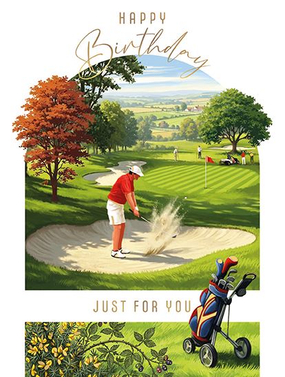 Just for You, golf  - Birthday card