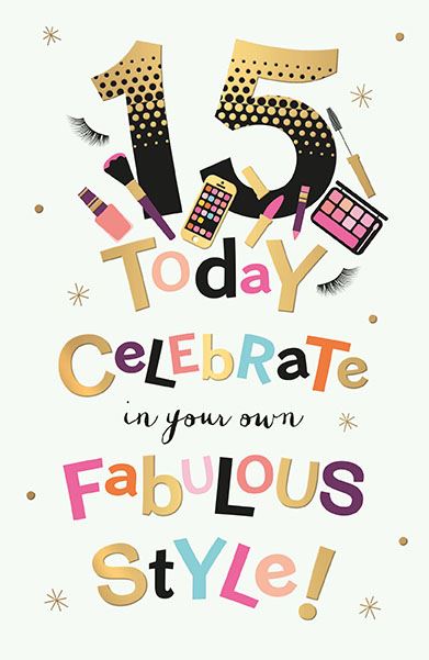 15th Girl Birthday - 15th Birthday Card